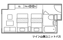 山側ツイン間取り図